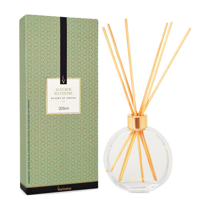 Difusor de Varetas Alecrim Silvestre Via Aroma - 200ml