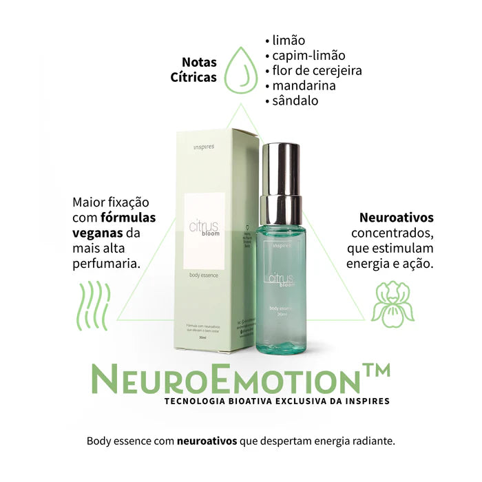 CITRUS BLOOM 30ml | Body Essence cítrico frutal que ativa a energia. Desenvolvido com Neurociência.