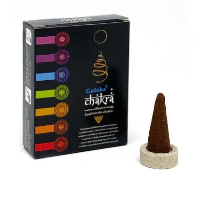 Incenso Goloka Cascata Cone - 7 Chackras