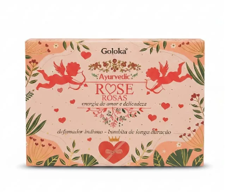 Incenso Goloka Cone Defumador – Aroma Rose Rosas