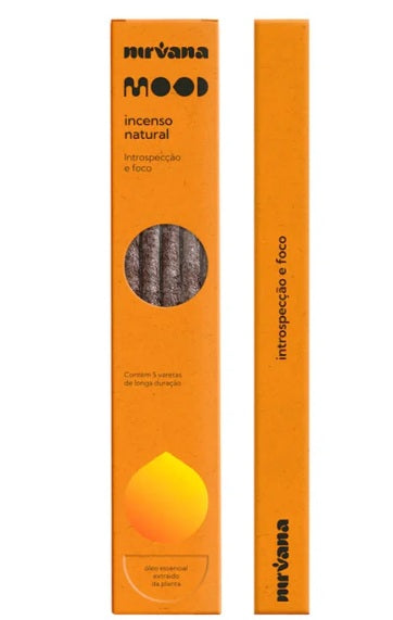 Incenso Nirvana Natural Vareta Mood - Introspecção e Foco