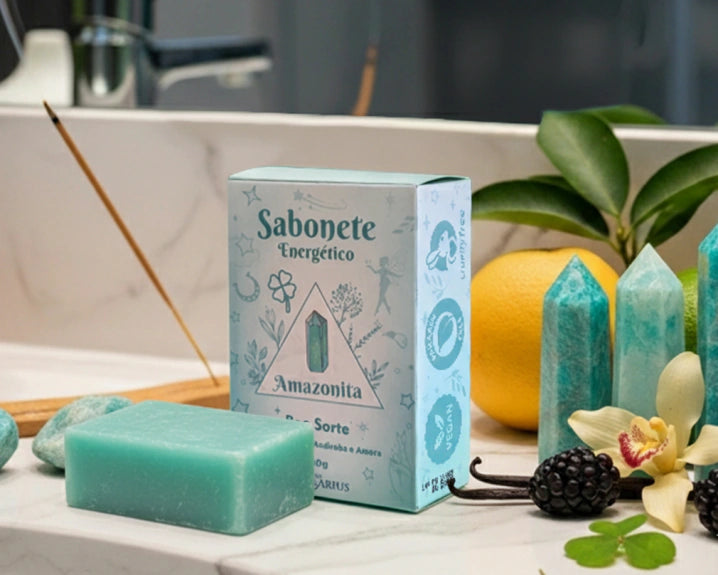 Sabonete de Amazonita - Boa Sorte - Frutas Cítricas, Andiroba e Amora 80g