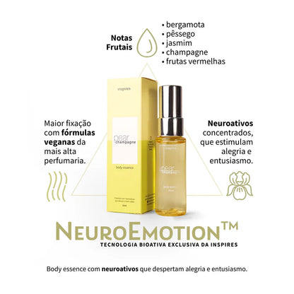 PEAR CHAMPAGNE 30ml | Body Essence frutal sofisticado que desperta o entusiasmo. Desenvolvido com Neurociência.