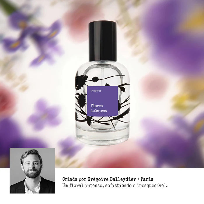 FLORES POÉTICAS ICÔNICAS | Perfume luxuoso Floral - 60 ML | Uma assinatura marcante e inequecível.