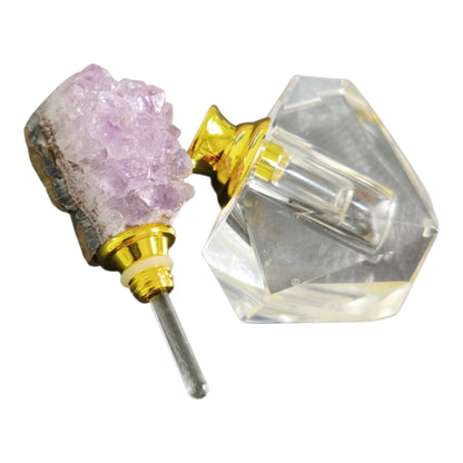 Frasco Perfumeiro de Vidro com Conta-Gotas – Drusa de  Ametista