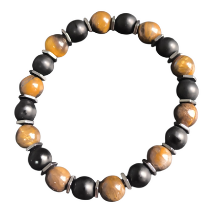 Pulseira Tripla Proteção com Ônix Fosco