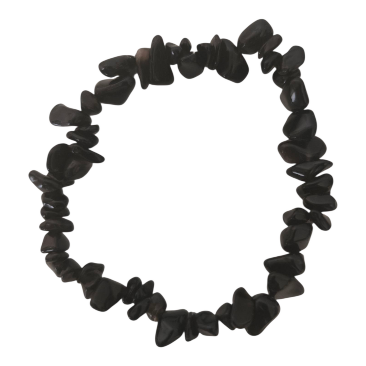 Pulseira cascalho de Obsidiana – Proteção, Centramento e Autodescoberta