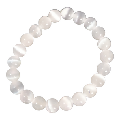 Pulseira Selenita esfera 8mm
