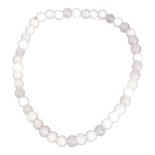 Pulseira Água Marinha - 4mm - Serenidade, Clareza &amp; Proteção Mental