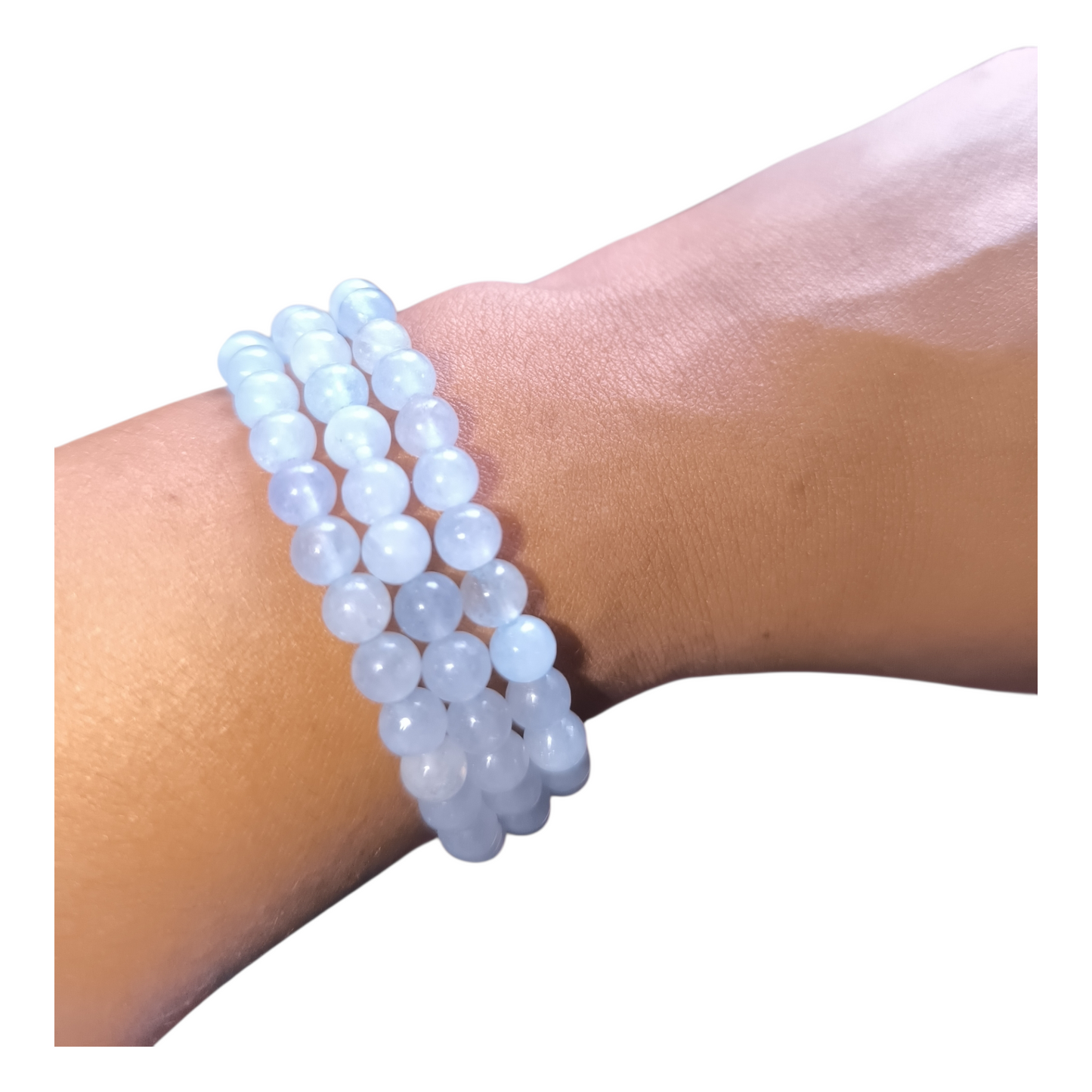 PULSEIRA ÁGUA MARINHA - ESFERAS DE 6MM -  PEDRA DE 2026