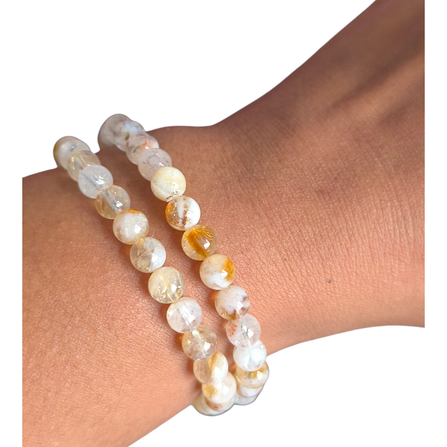 Pulseira Esfera de Citrino 6mm - Prosperidade, Vitalidade e Manifestação