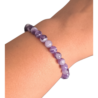 Pulseira Esfera Ametista 6mm – Proteção, Intuição e Elevação Espiritual