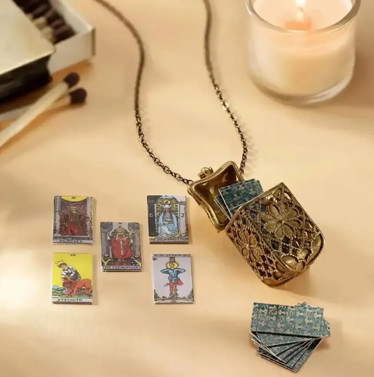Colar Pingente Mini Tarot ✨🔮