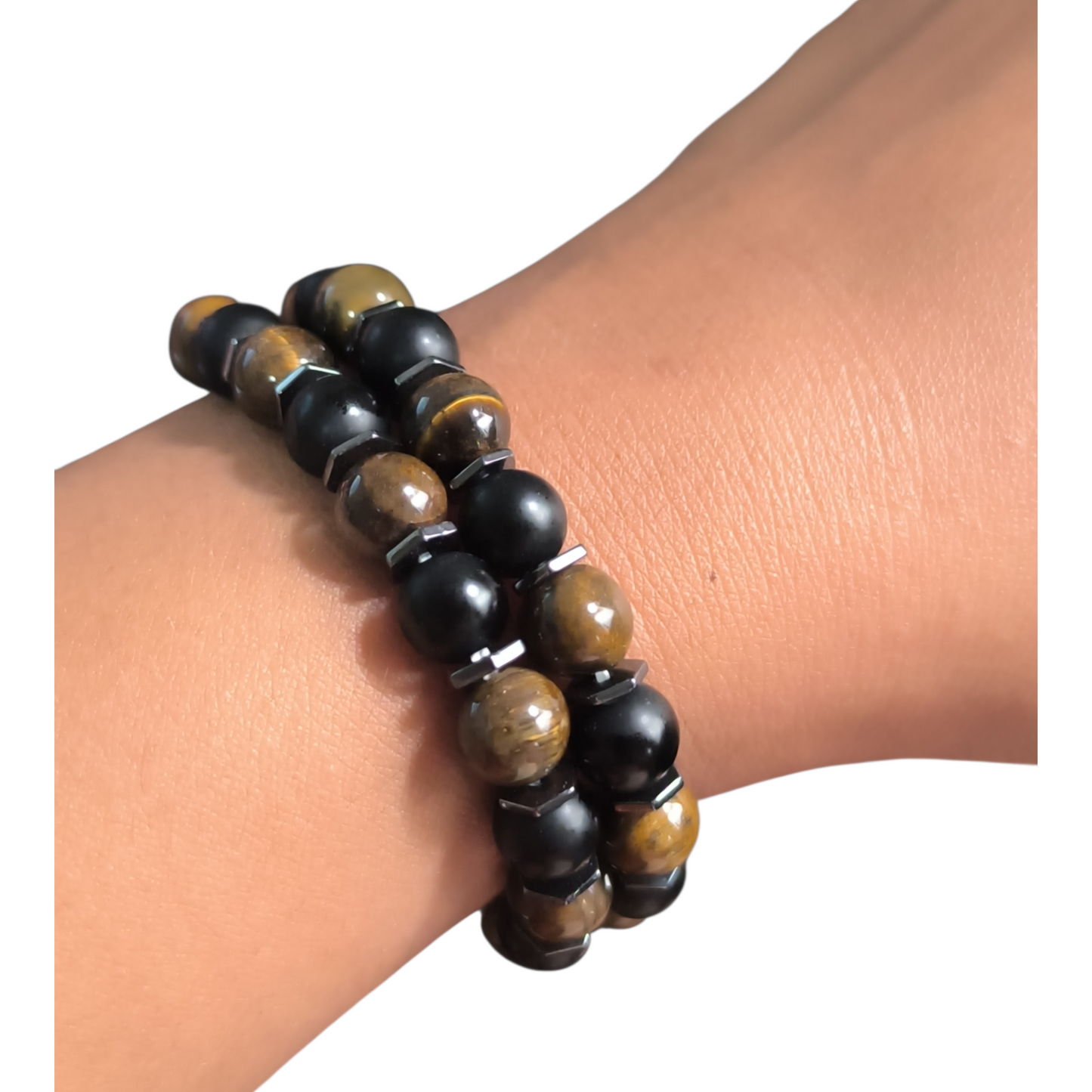 Pulseira Tripla Proteção com Ônix Fosco