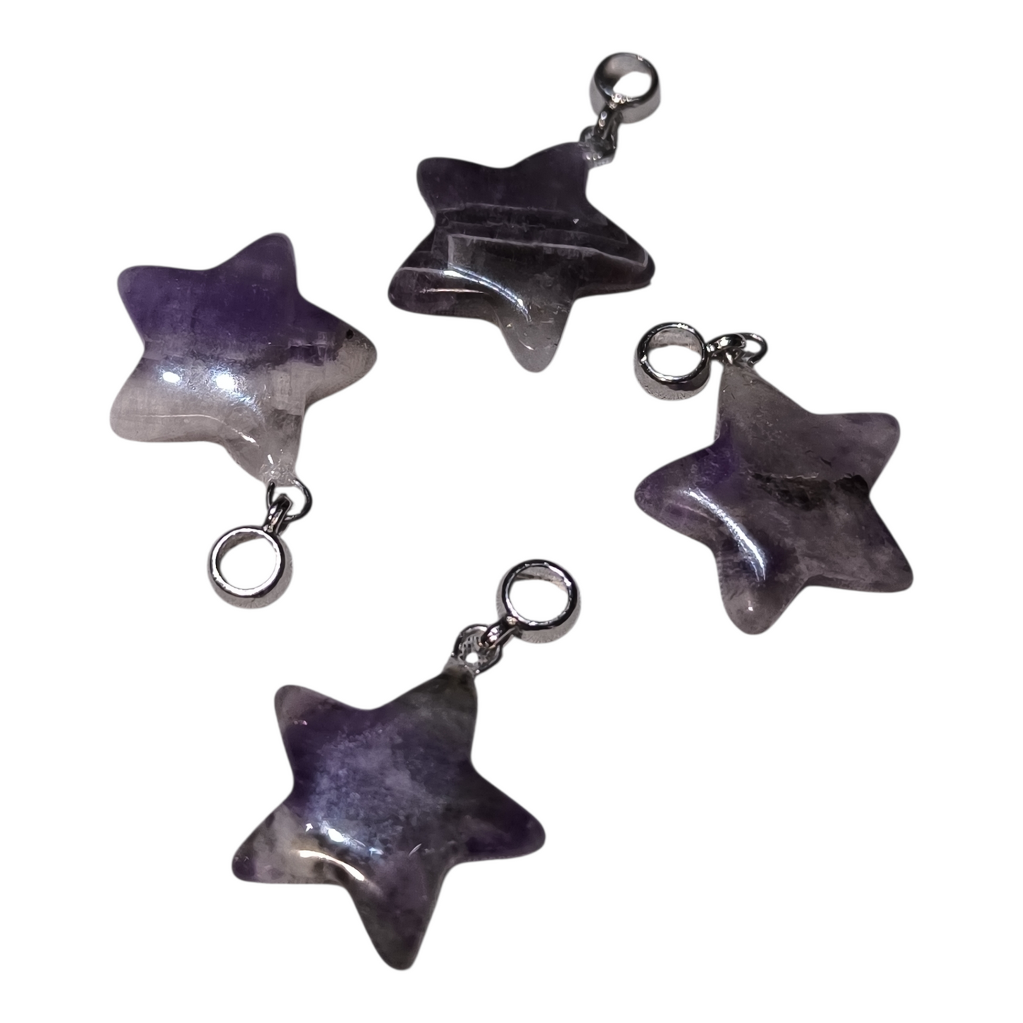 Berloques Pedras Roladas - Estrela,Lua e Coração