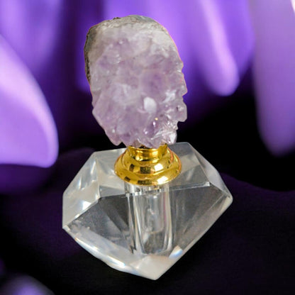 Frasco Perfumeiro de Vidro com Conta-Gotas – Drusa de  Ametista