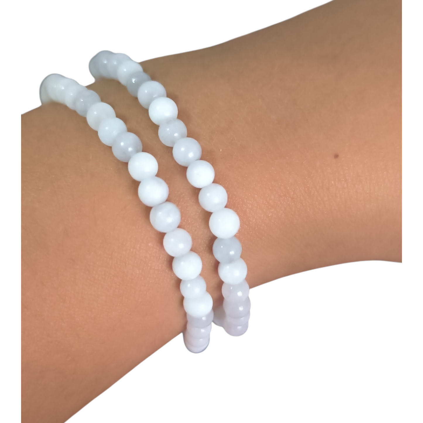 Pulseira Água Marinha - 4mm - Serenidade, Clareza &amp; Proteção Mental