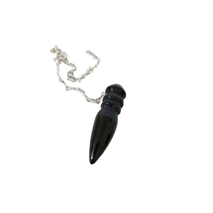 Pêndulo Egípcio De Obsidiana Negra
