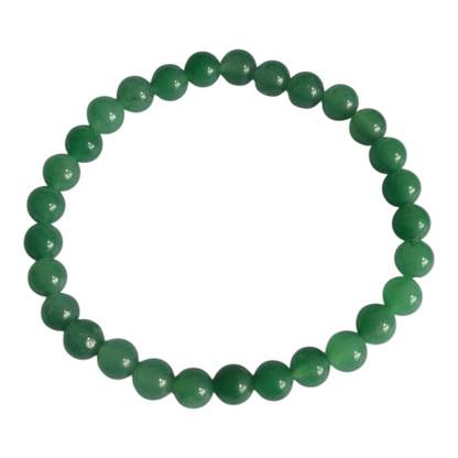 Pulseira esfera Quartzo Verde 6mm -